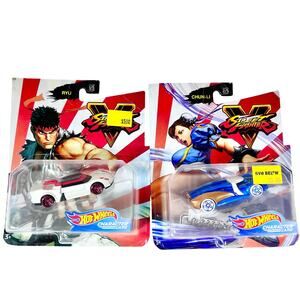 Hot Wheels Carded Lot Of 2 Street Fighter Ryu Chun-Li 2019 Toy Cars New (V)